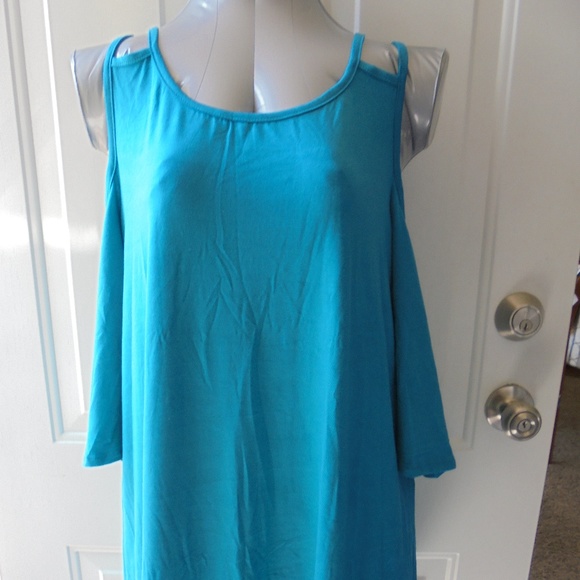Open Shoulder Over Sized Tunic Dress NEW - Picture 6 of 6